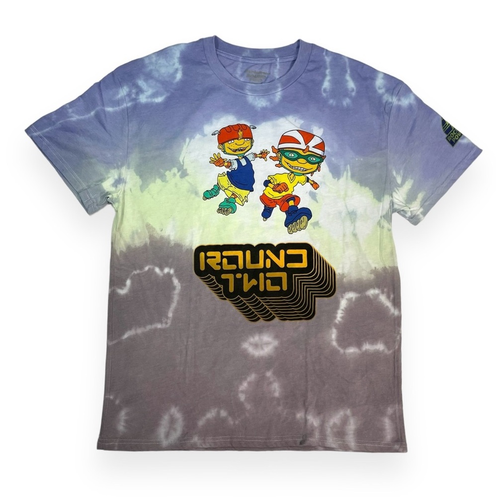 Custom Hand Tie-dyed Round Two x Nickelodeon Rocket Power Graphic Tee - Sz L